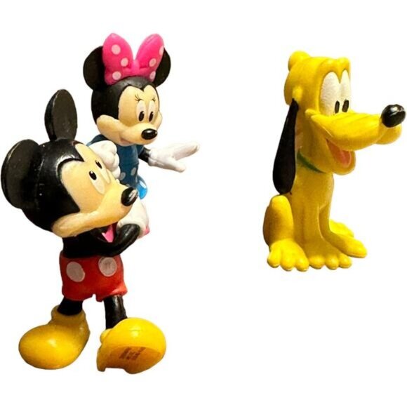 Minnie Mouse Pluto Mickey Mouse action figures or cake toppers - Picture 3 of 3